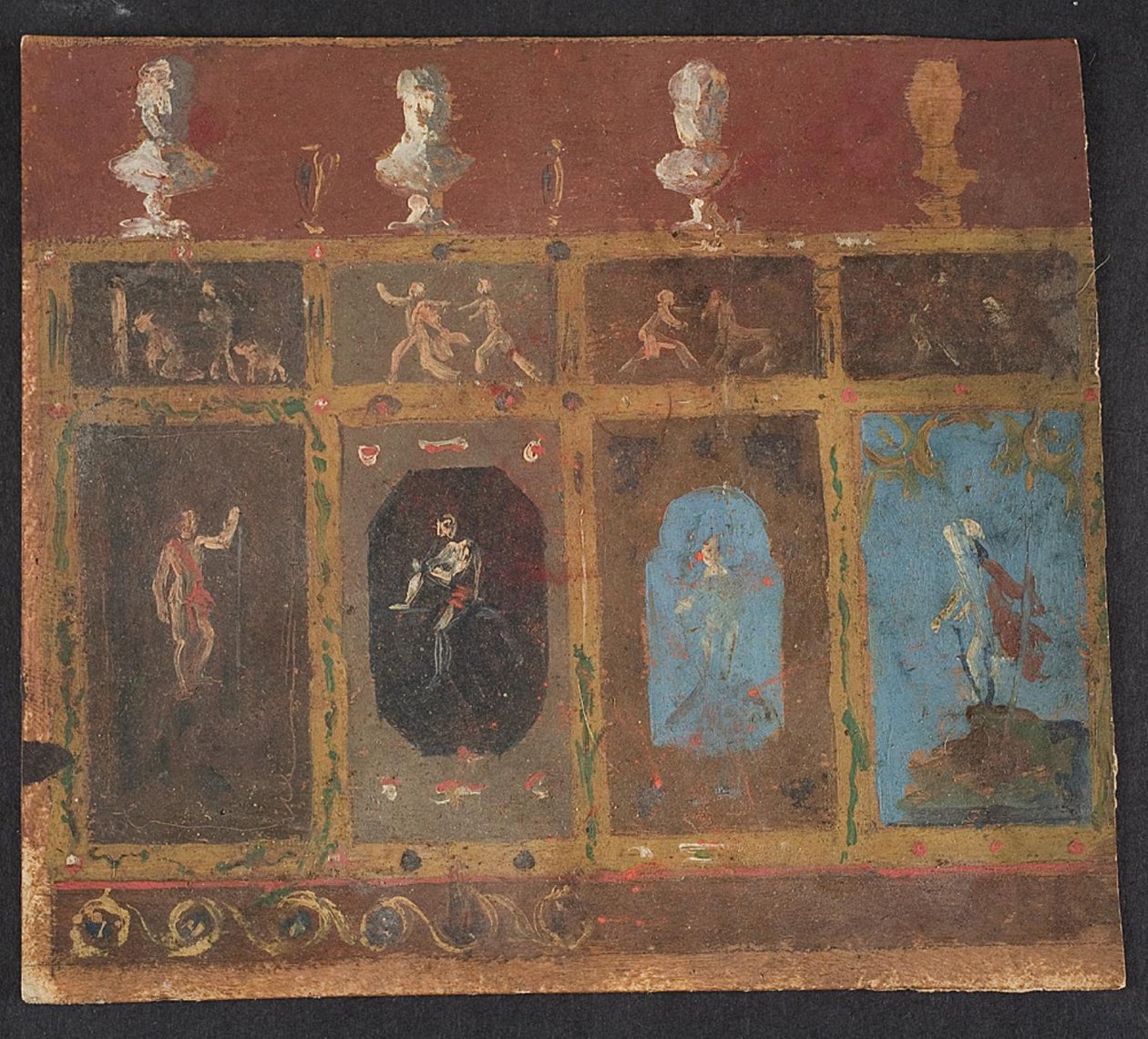 Muurdecoraties voor Valhøj 1838/1839 door Lorenz Frølich