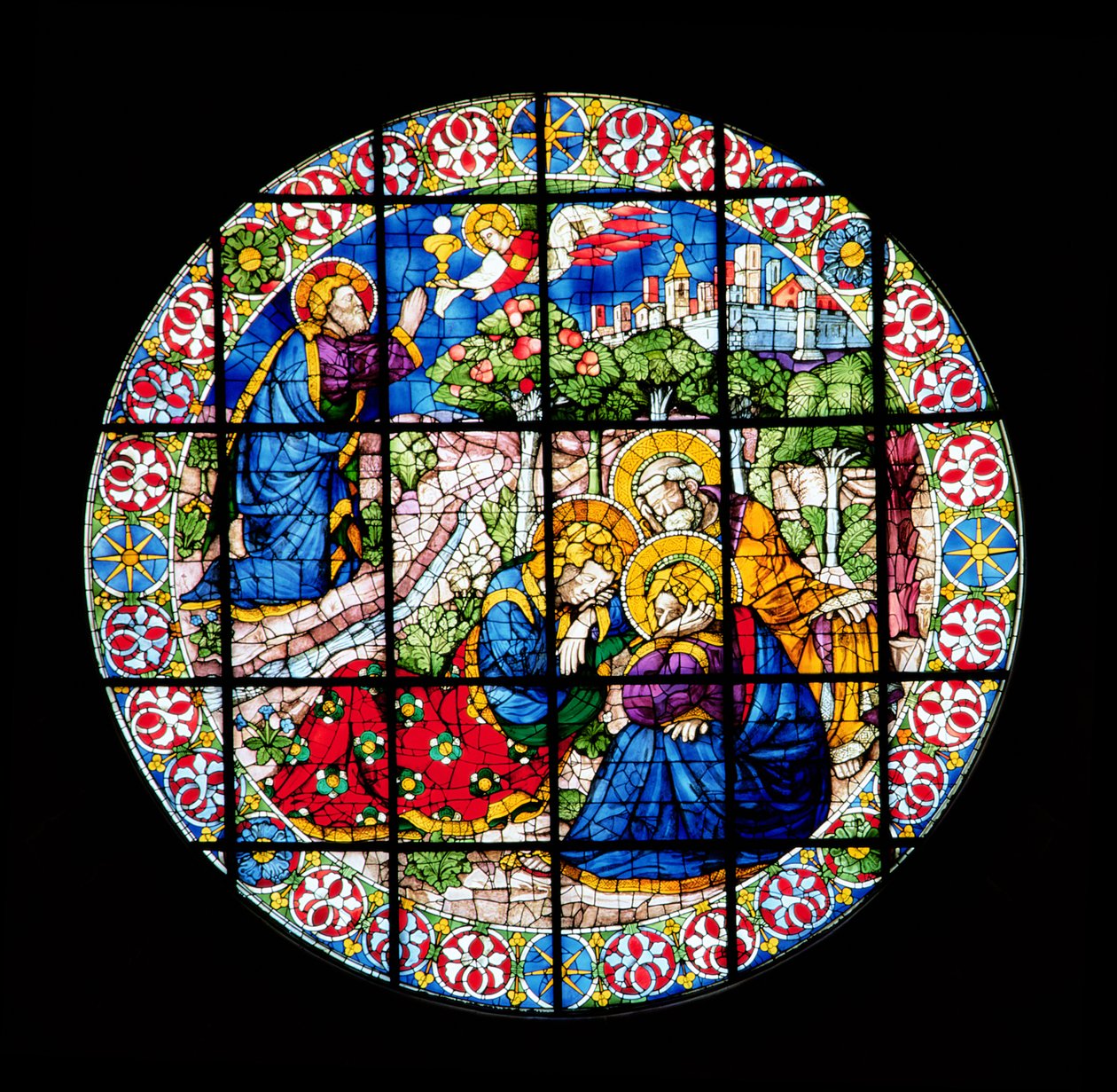 Oculus met Christus in de Tuin van Getsemane, 1443-45 door Lorenzo Ghiberti