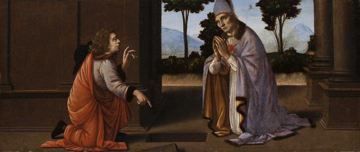 Een Wonder van Sint Donato van Arezzo, c.1479-85 door Lorenzo di Credi
