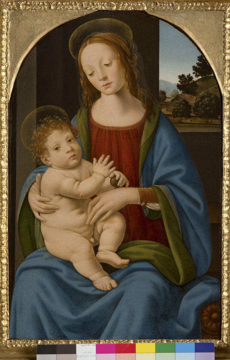 Madonna en Kind door Lorenzo di Credi