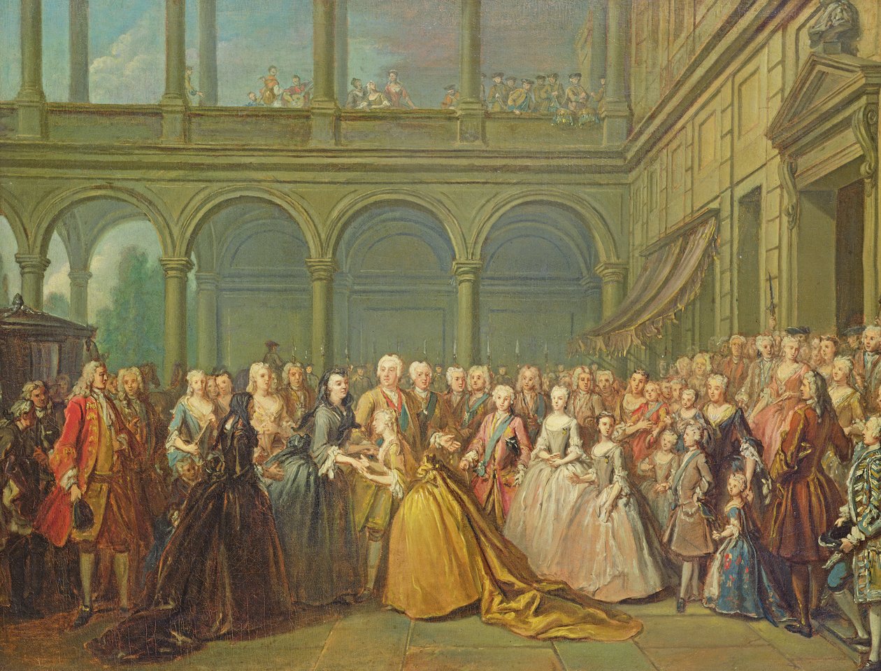 De Ontmoeting in Neuhaus in Bohemen, 24 mei 1737 door Louis de Silvestre