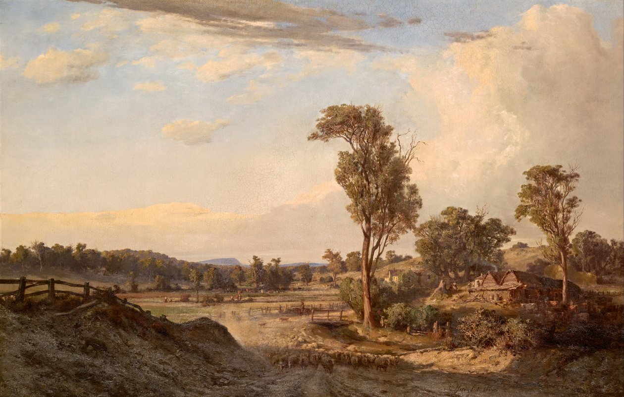 Zomermiddag, Templestowe door Louis Buvelot