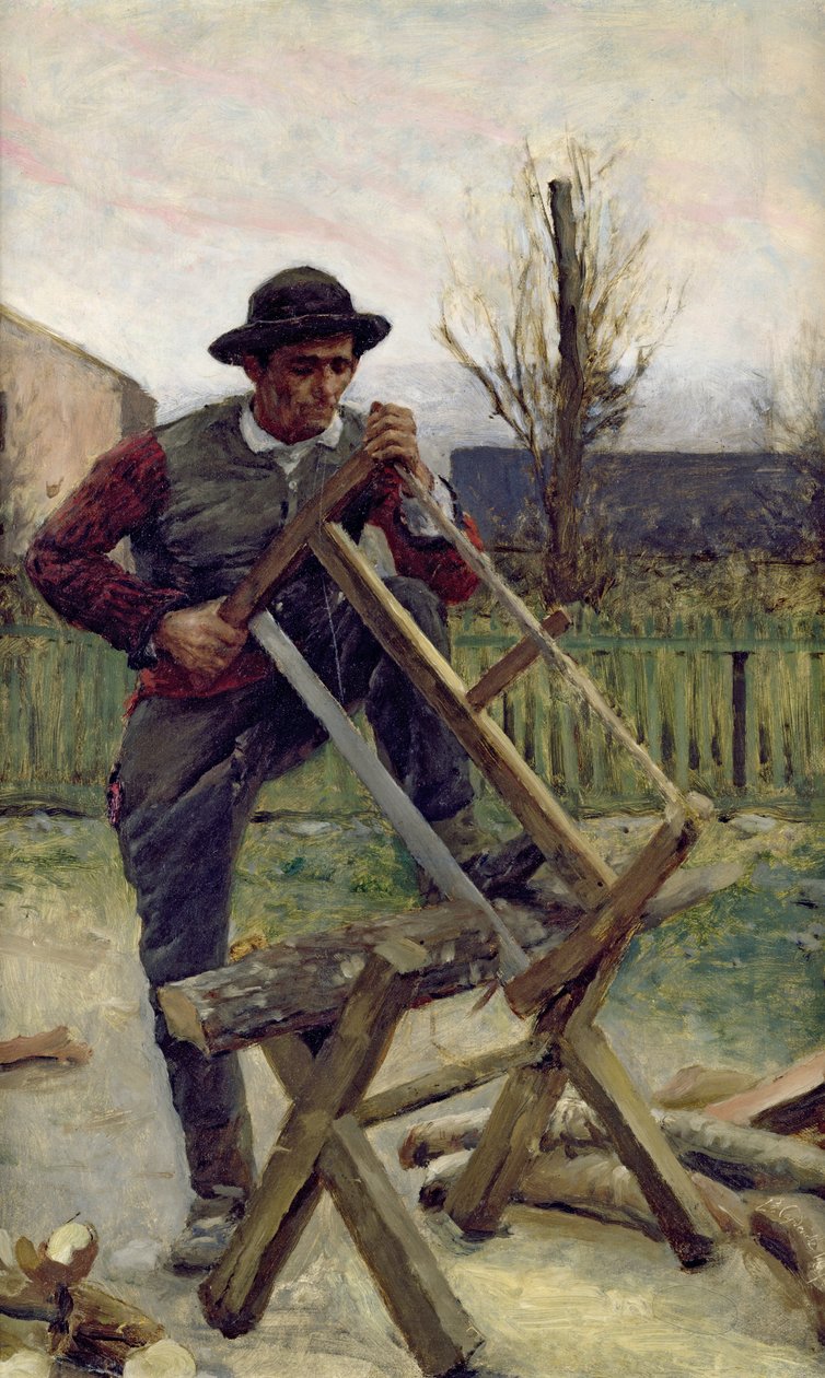 Een Aragonese houthakker, 1876 door Louis Capdevielle