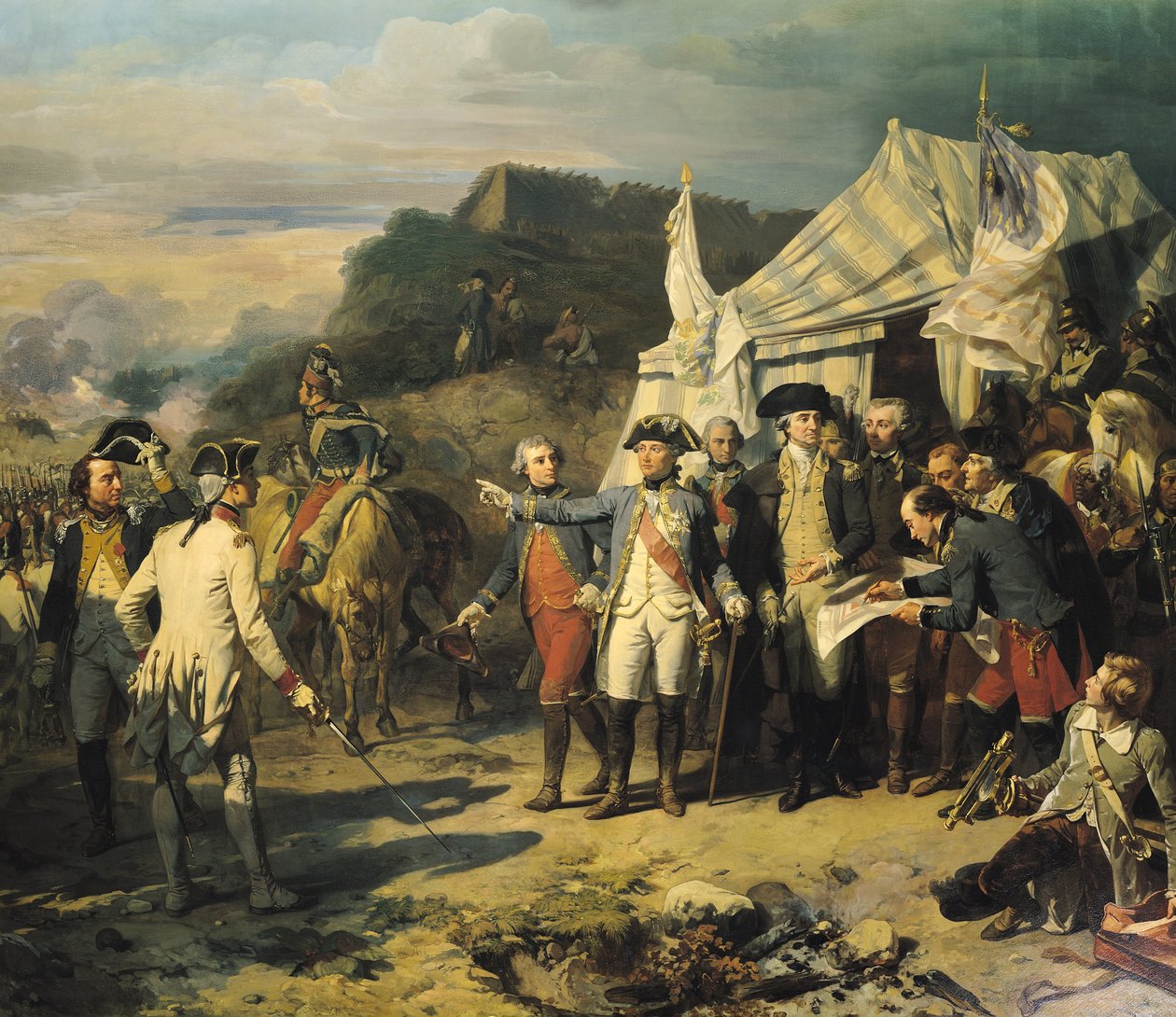 Belegering van Yorktown, 17 oktober 1781, 1836 door Louis Charles Auguste Couder