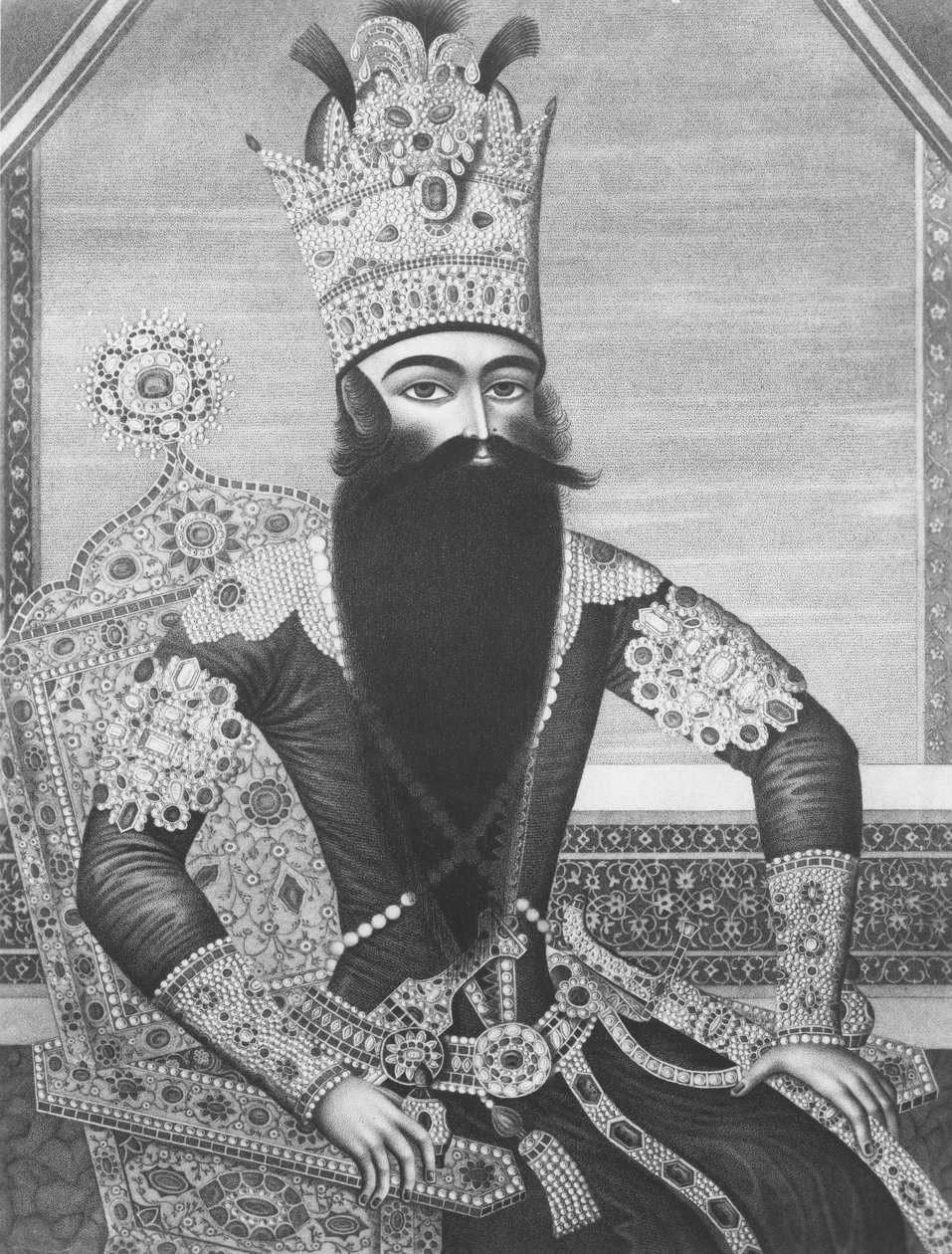 Fath-Ali Shah Qajar door Louis Charles Ruotte