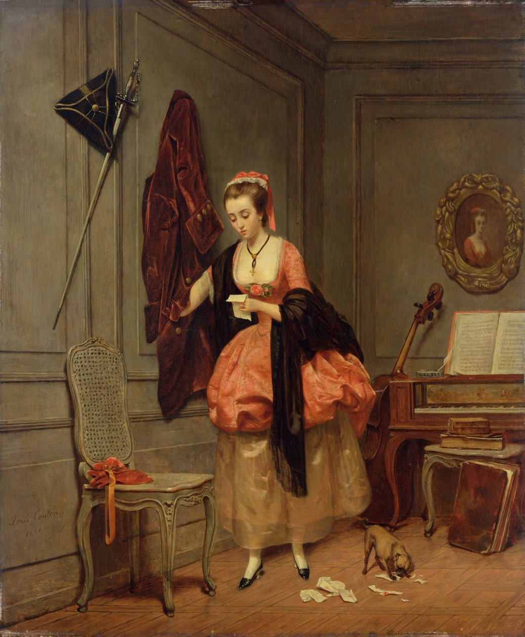 De Geliefde Meesteres, 1846 door Louis Coulon