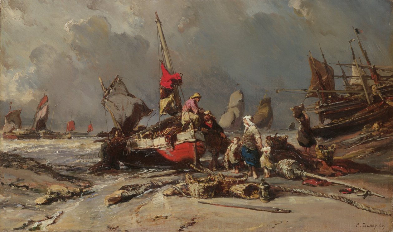 Na de storm, 1869 door Eugene Isabey