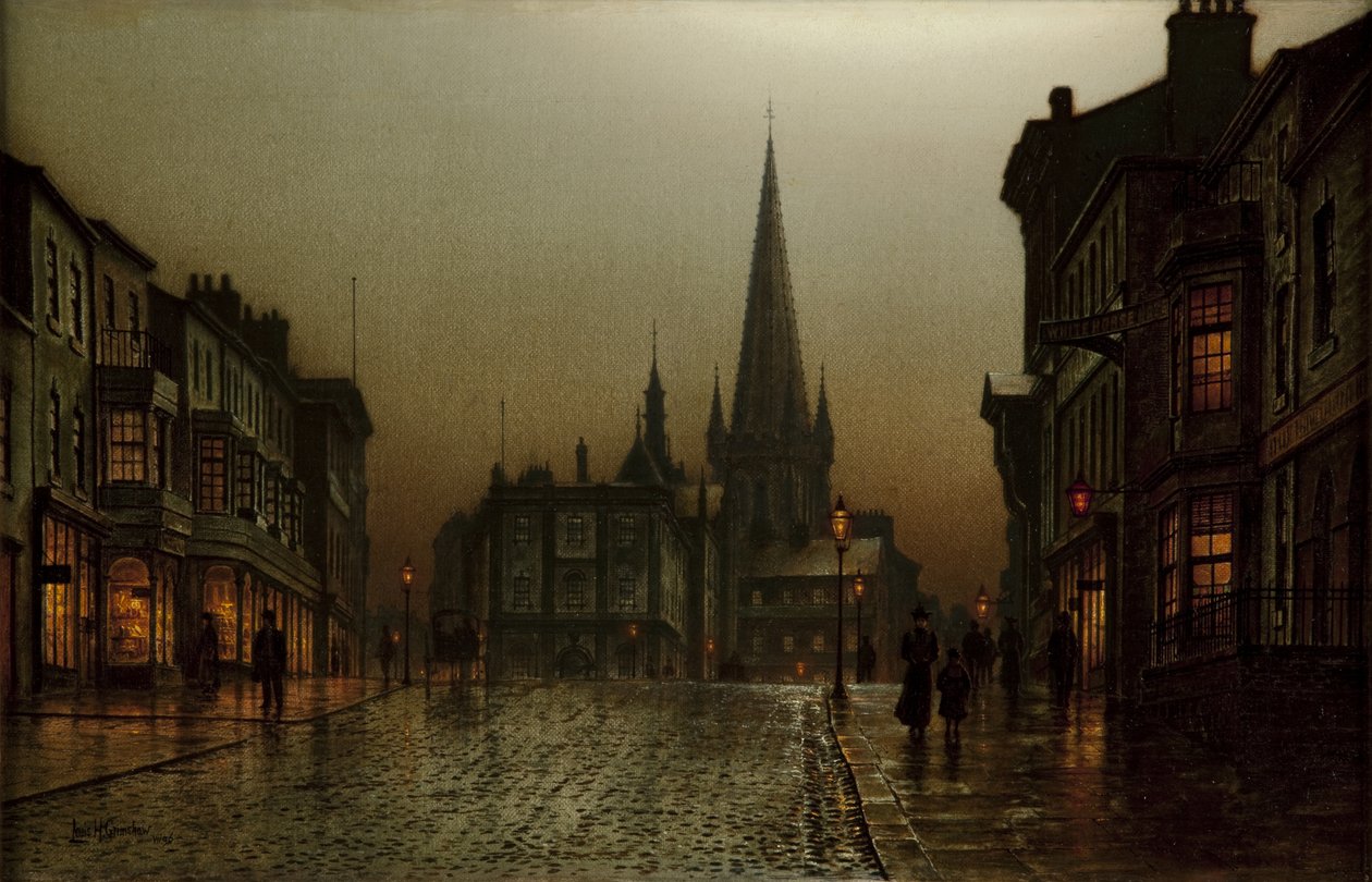 Wakefield, Upper Westgate, 1896 door Louis Grimshaw