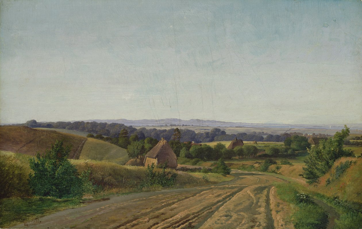 Landschap bij Esrom in Seeland, 1834 door Louis Gurlitt