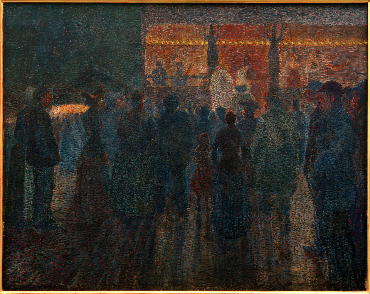 Kermis bij nacht door Louis Hayet