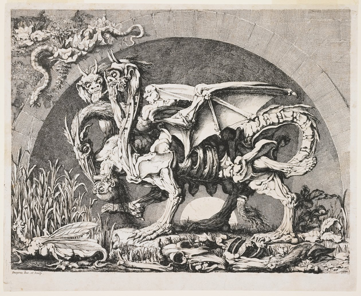 De Chimera, c. 1778-1780 door Louis Jean Desprez