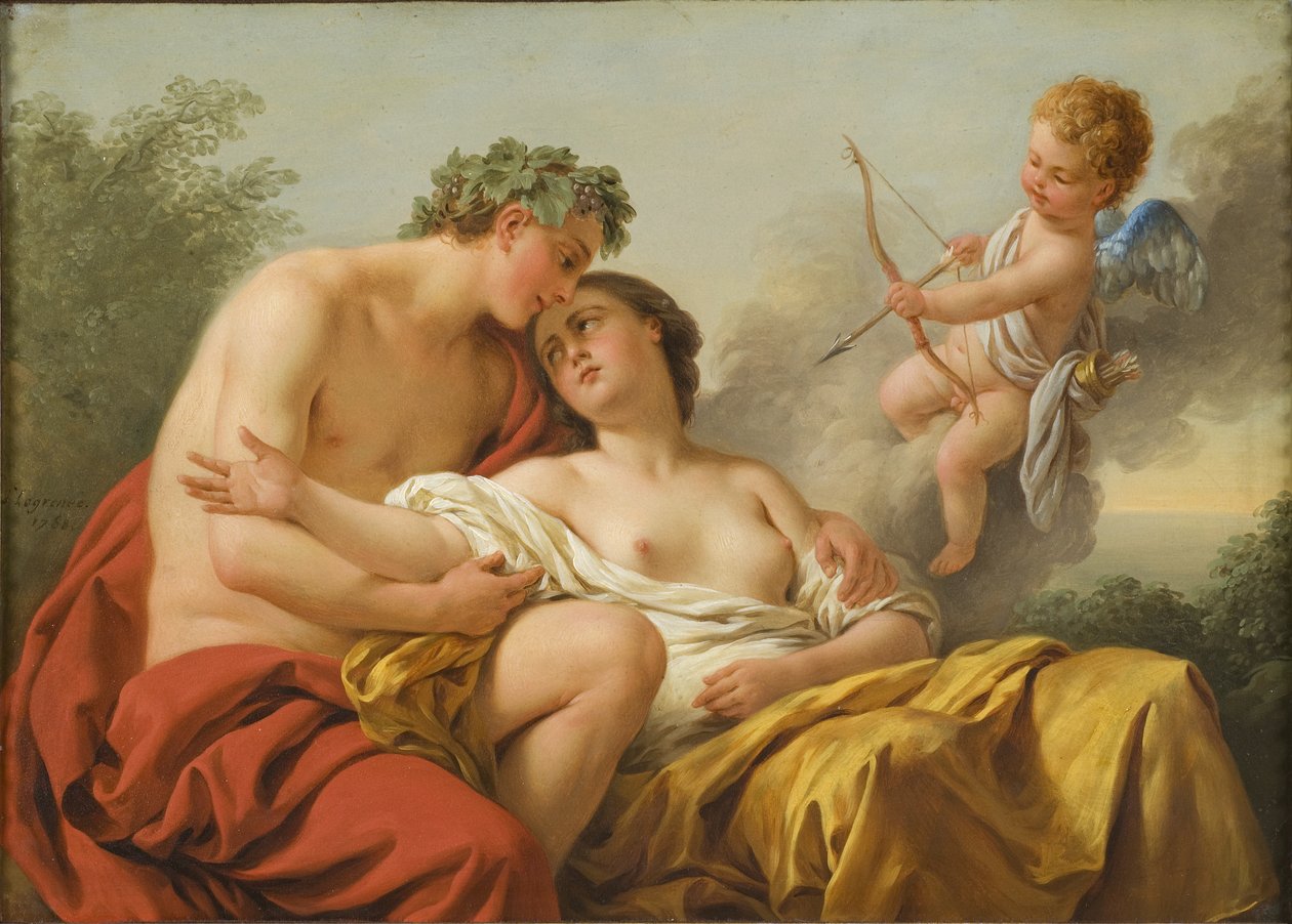 Bacchus en Ariadne, 1768 door Louis Jean François Lagrenée