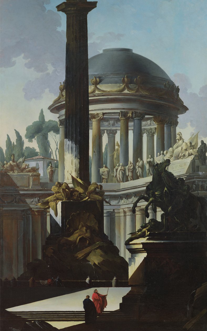 Architectonisch Landschap of Capriccio door Louis Joseph Le Lorrain