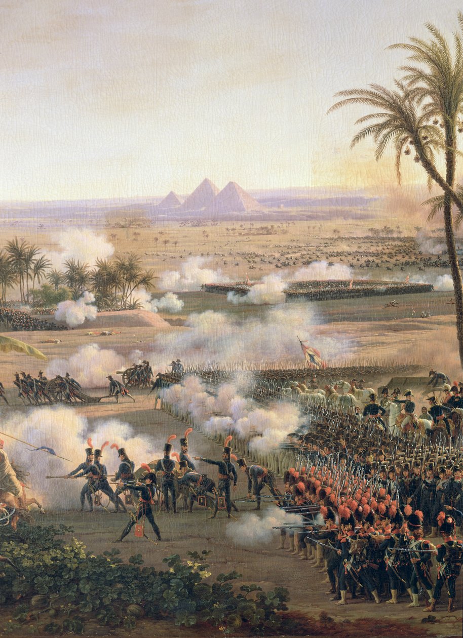 Slag bij de Piramides, 21 juli 1798 (detail) door Louis Lejeune