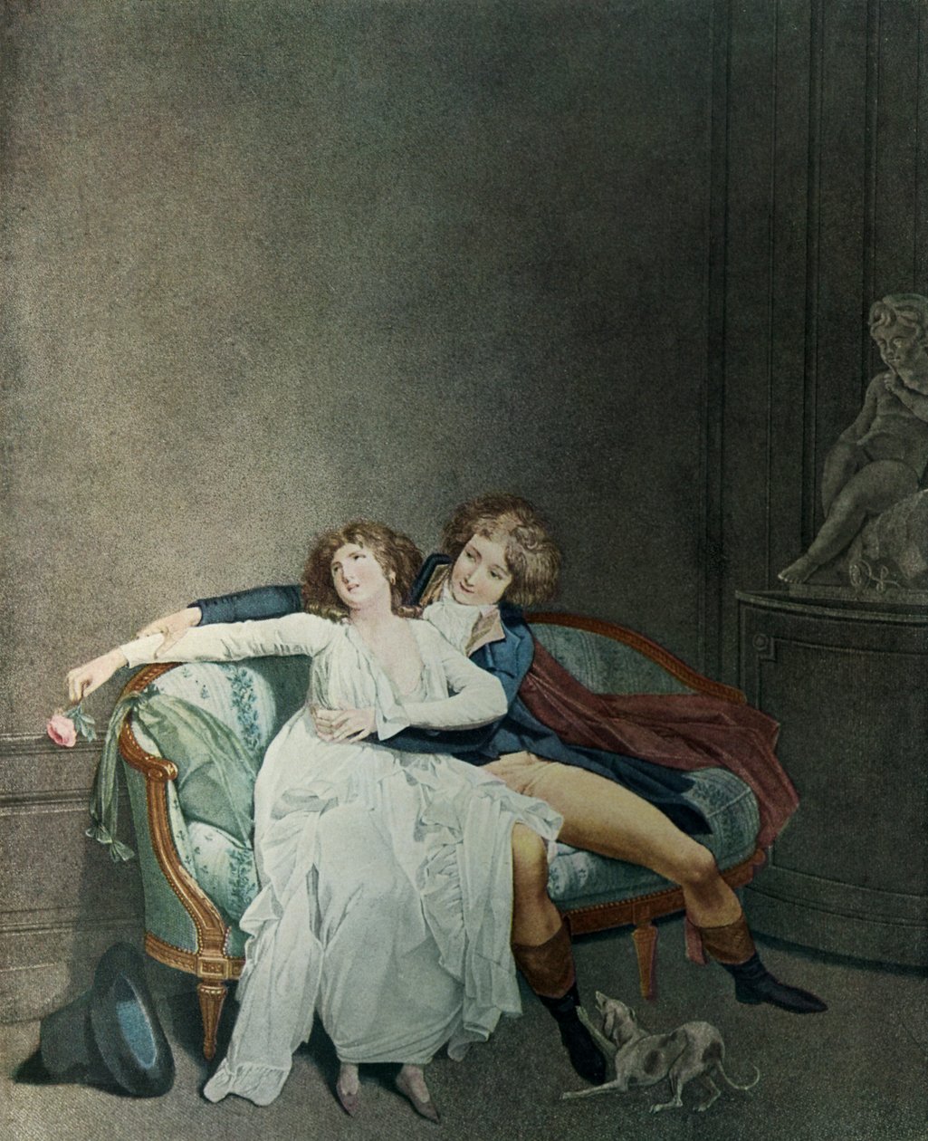 Het geschil over de roos door Louis Leopold Boilly