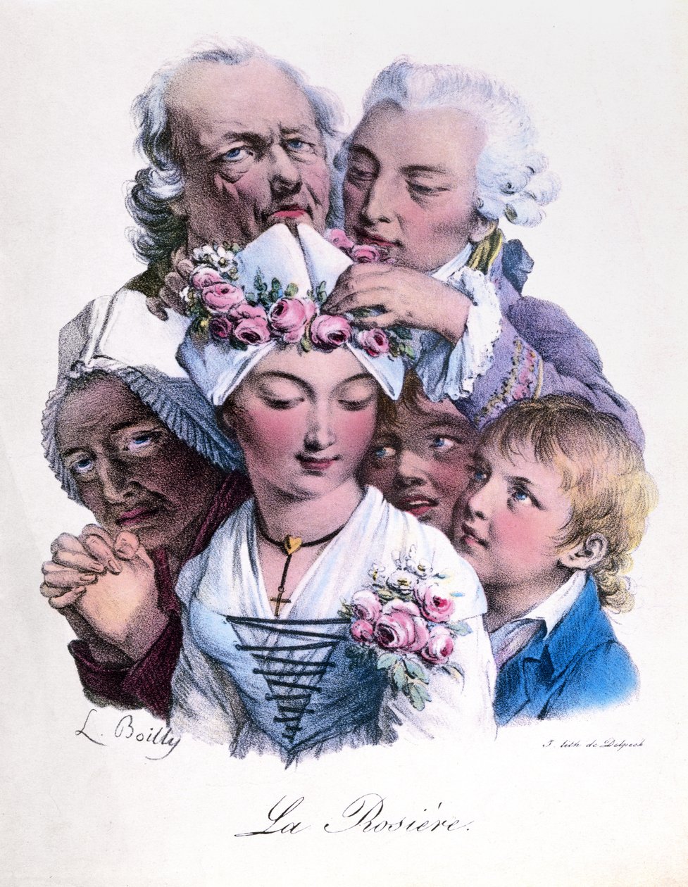 De deugdzame maagd gekroond met rozen, c.1825 door Louis Leopold Boilly