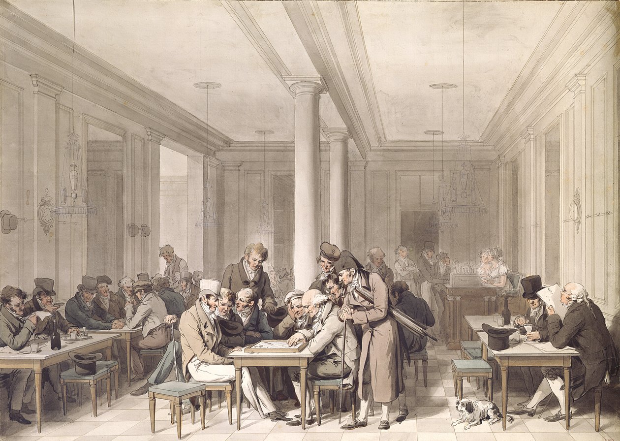 Interieur van een Parijse café, c.1815 door Louis Leopold Boilly