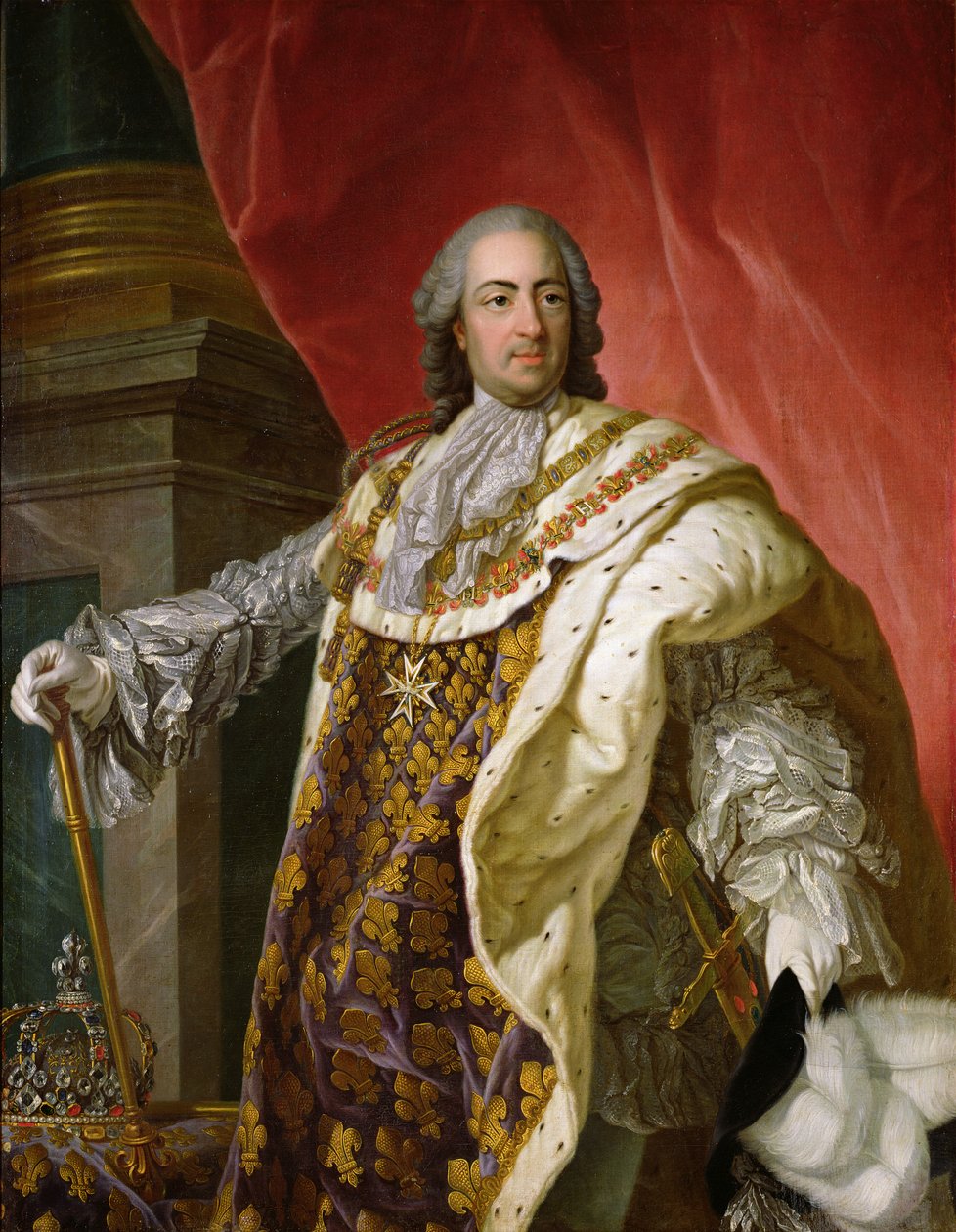 Lodewijk XV (1710-74) door Louis Michel van Loo