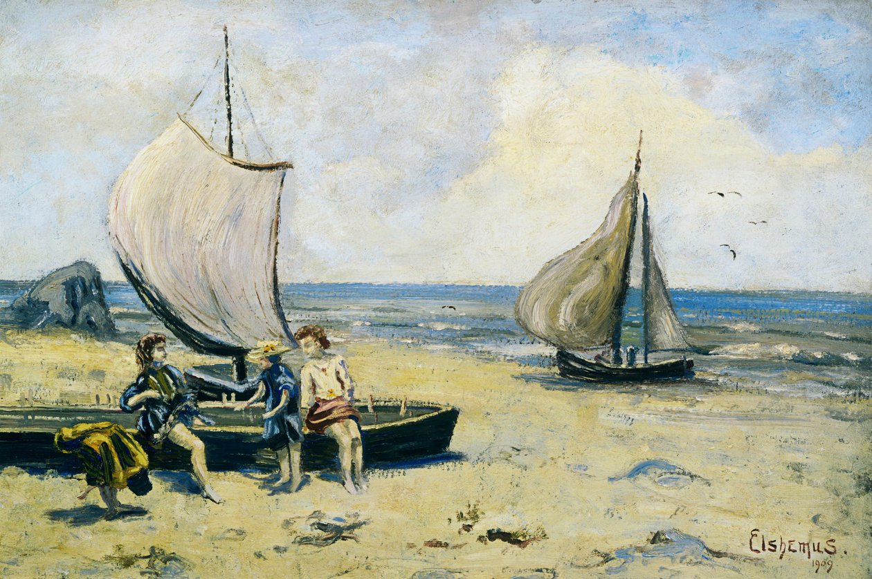 Kinderen op het Strand door Louis Michel Eilshemius