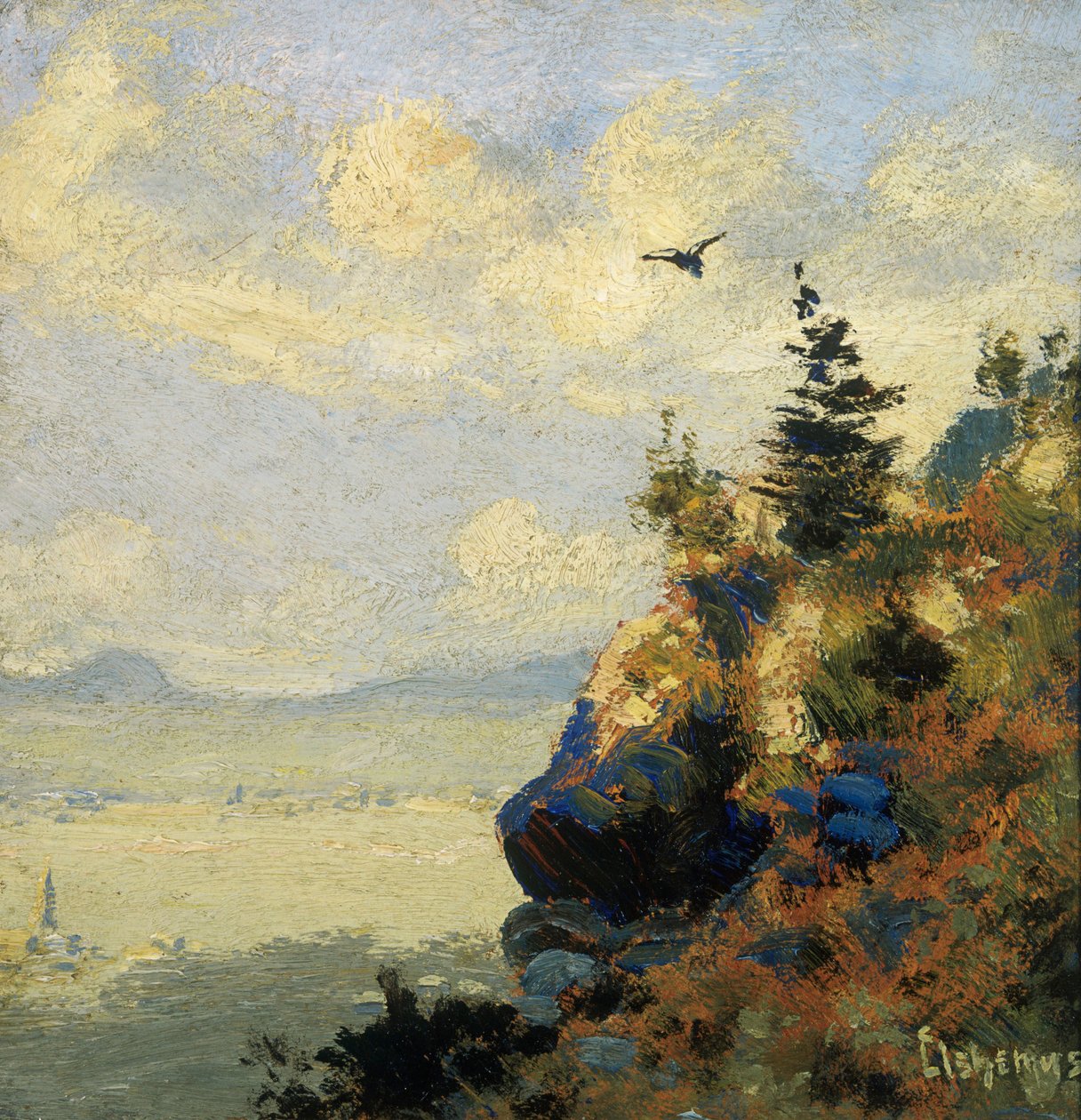 Zomerlandschap met havik door Louis Michel Eilshemius