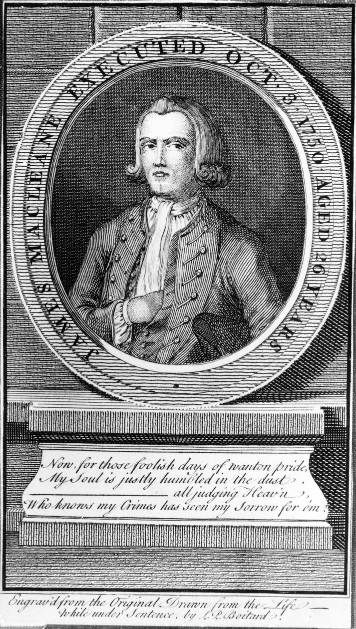 James Macleane Geëxecuteerd 3 okt. 1750 op 26-jarige leeftijd, 1750 door Louis Philippe Boitard