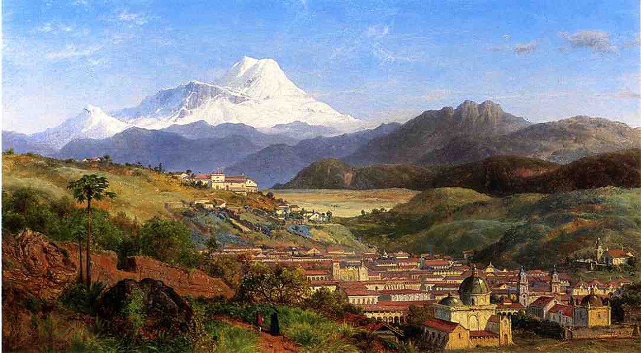 Rio Bamba, Ecuador, 1859 door Louis Rémy Mignot