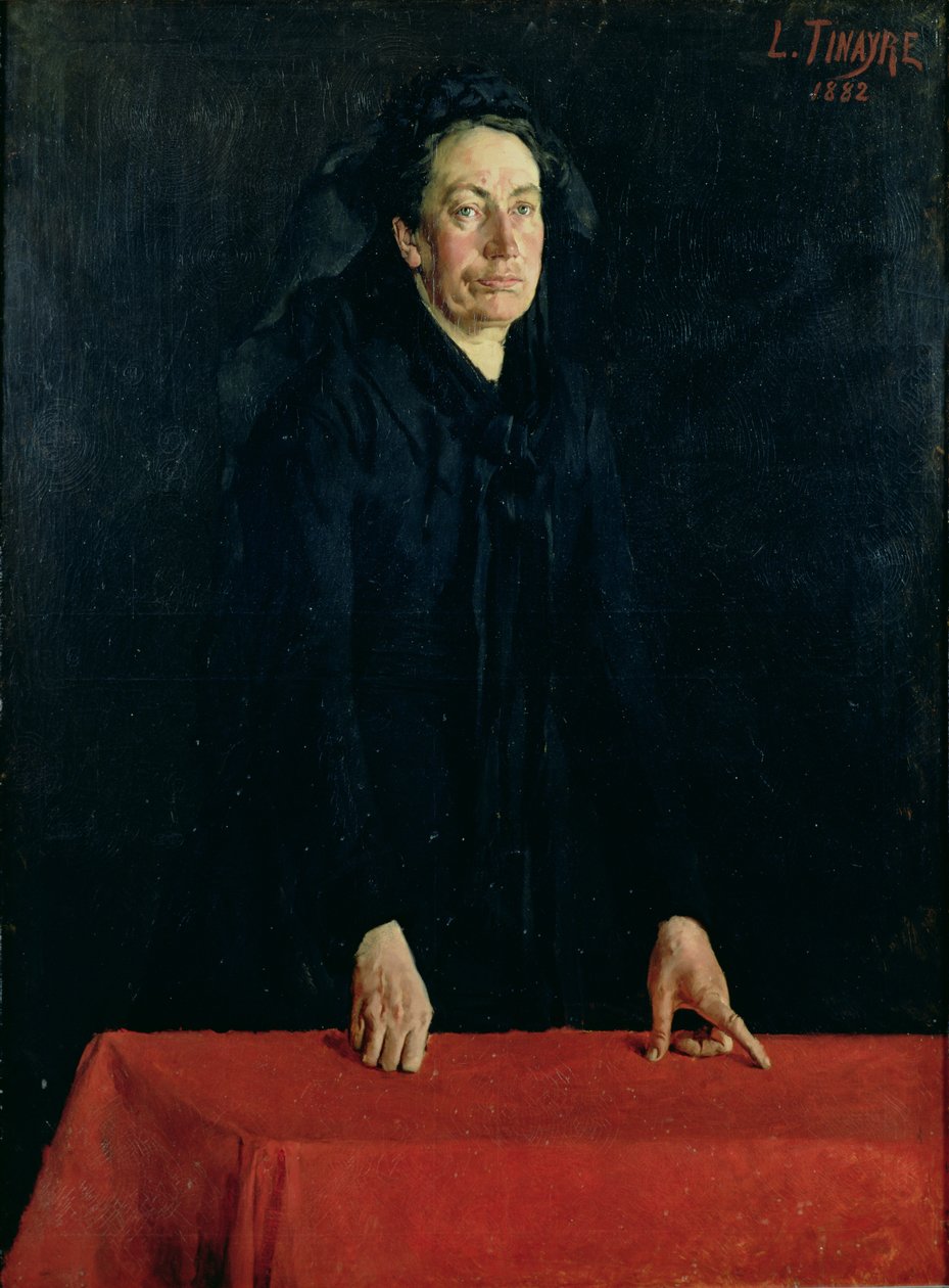 Portret van Louise Clemence Michel (1830-1905) 1882 door Louis Tinayre