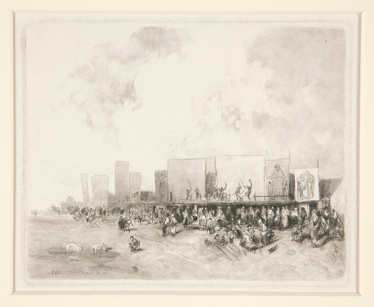 Dorpskermis door Louis Adolphe Hervier