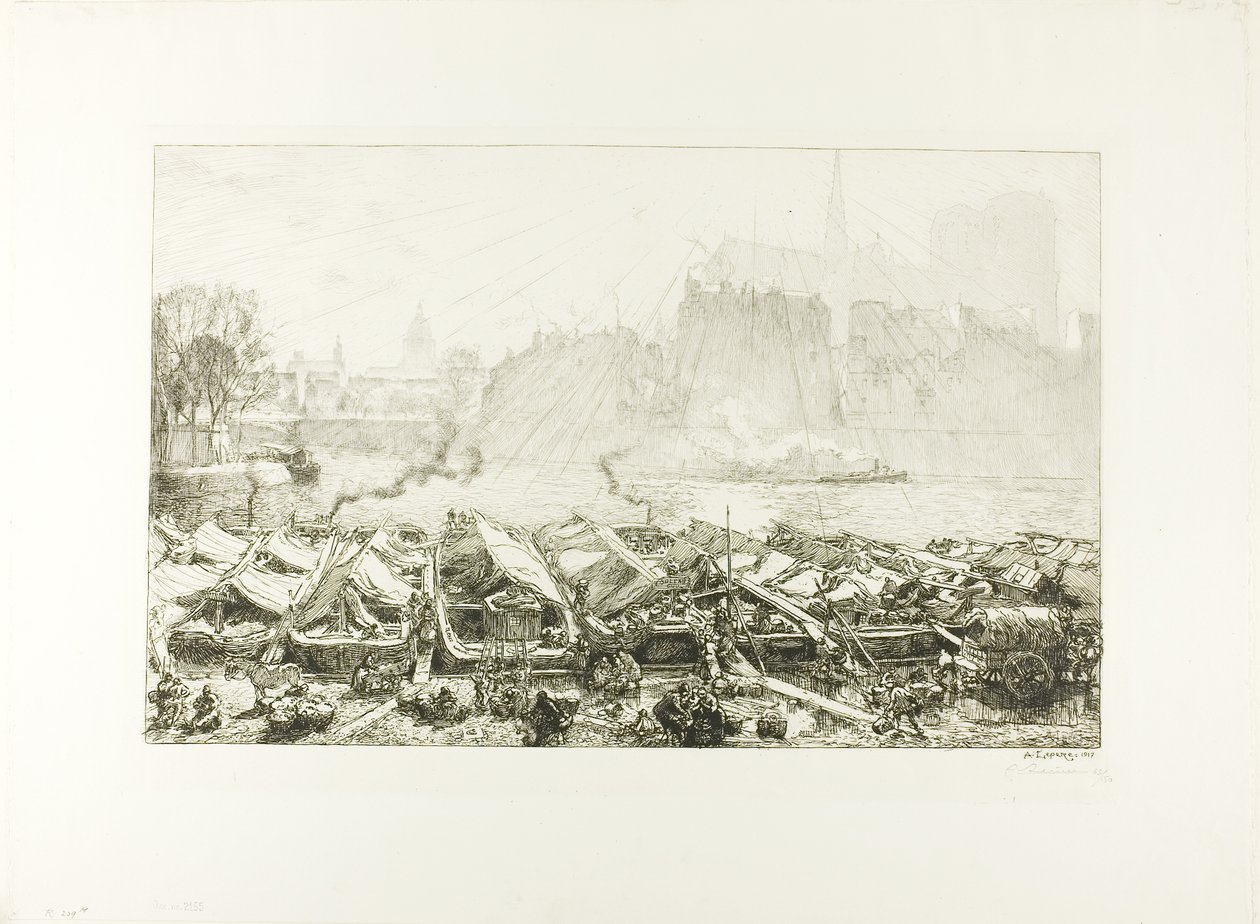De grote appelmarkt door Louis Auguste Lepère
