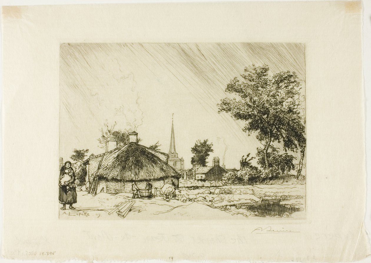 De douche door Louis Auguste Lepère