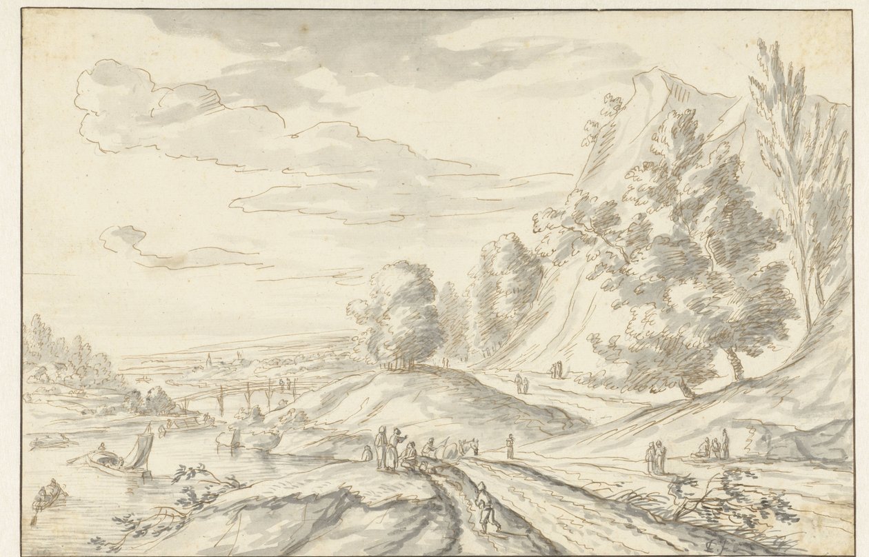 Berglandschap door Louis Chalon