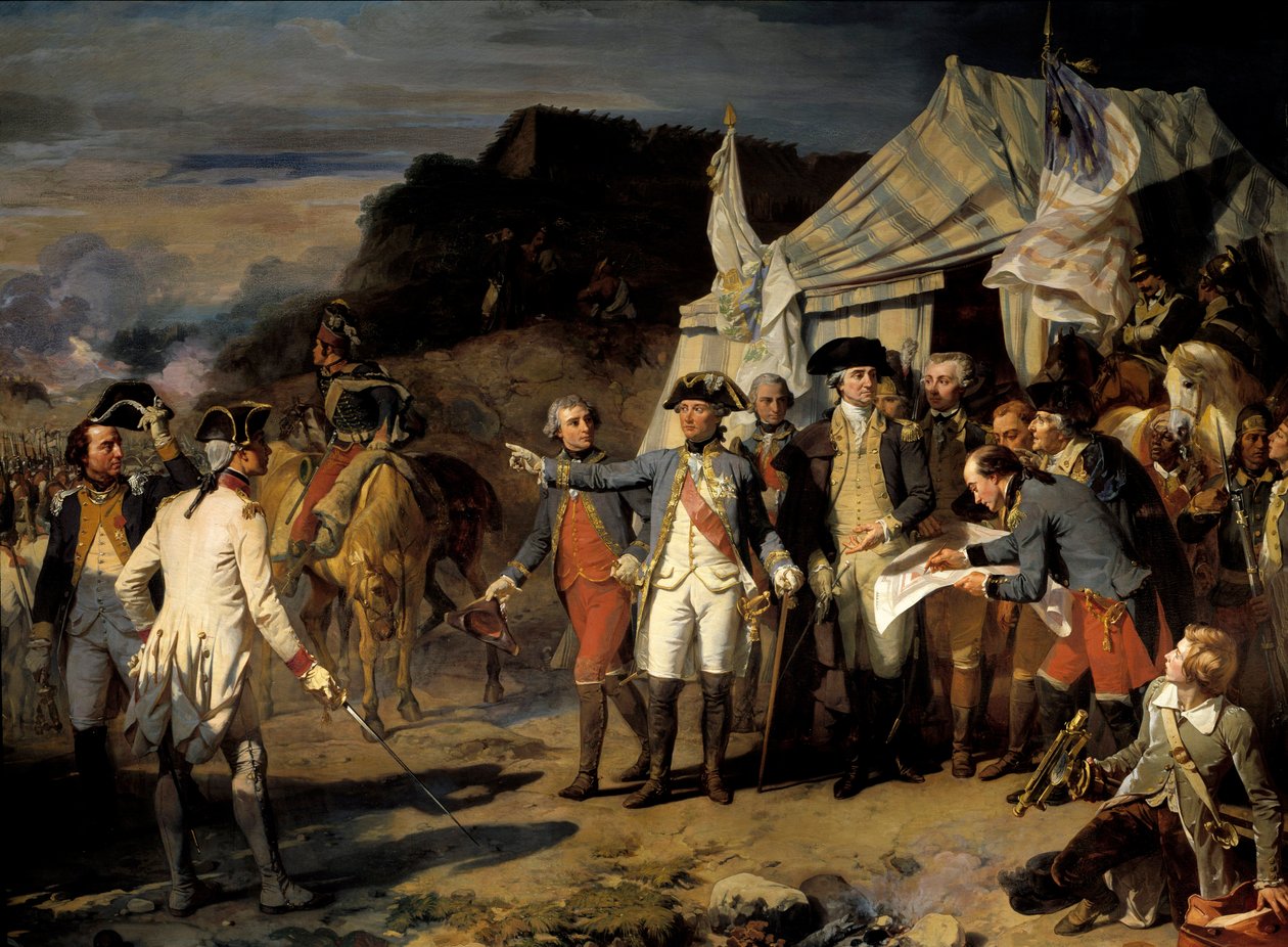 Het Beleg van Yorktown door Louis Charles Auguste Couder