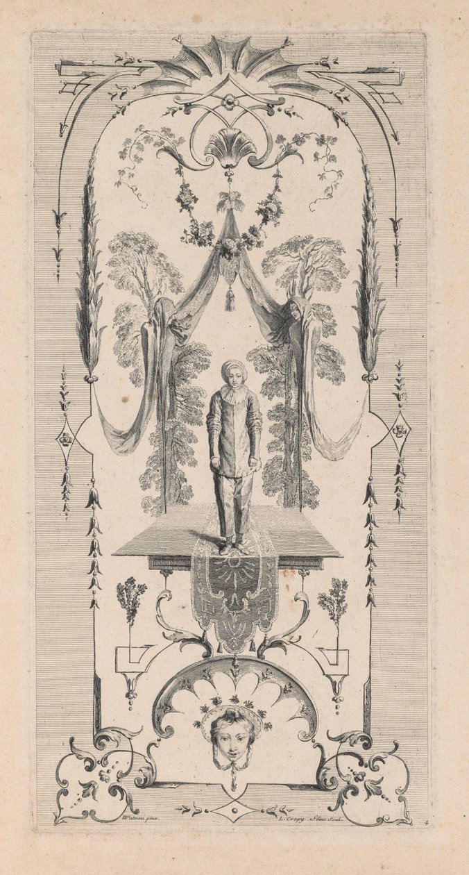 Pierrot, Arabesk door Louis Crepy