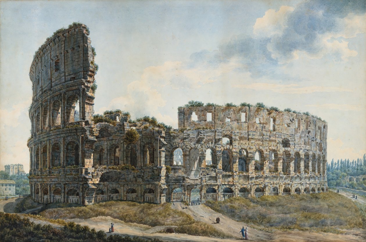 Het Colosseum, Rome, n.d. door Louis Ducros