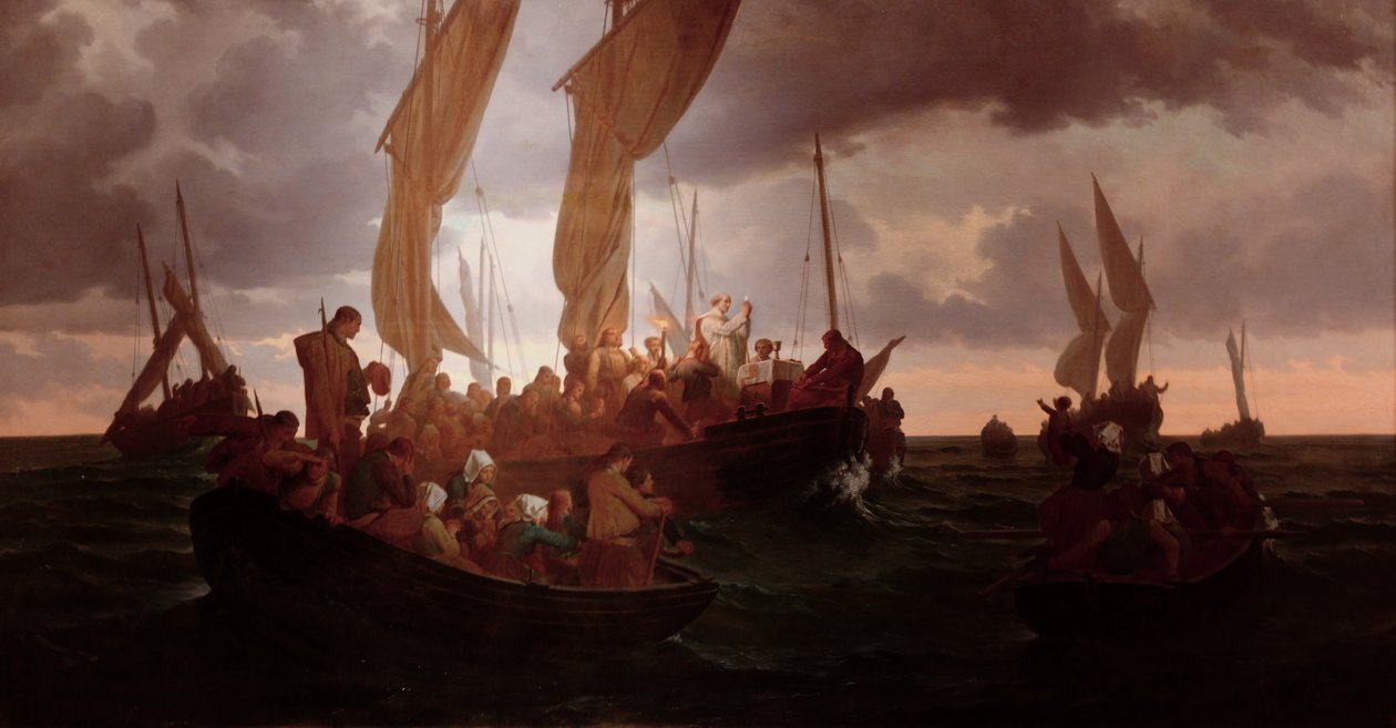 Een mis op zee in 1793 door Louis Duveau