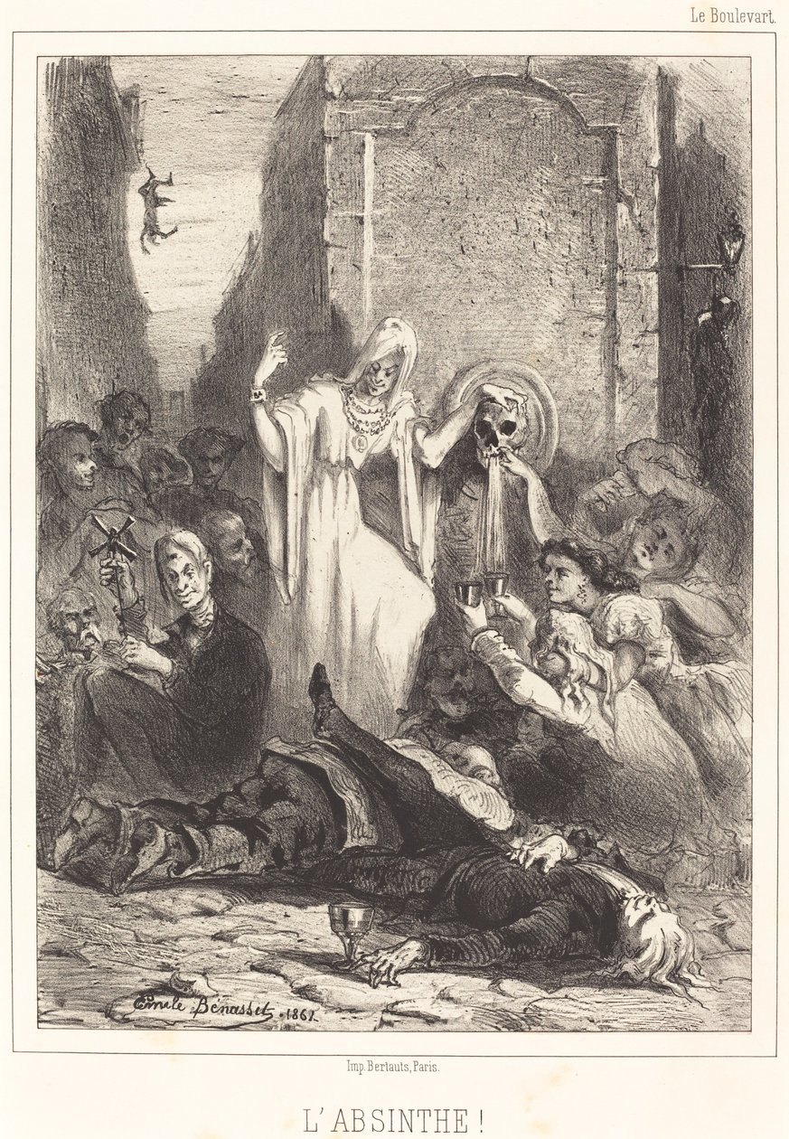 De Absint! door Louis Emile Benassit