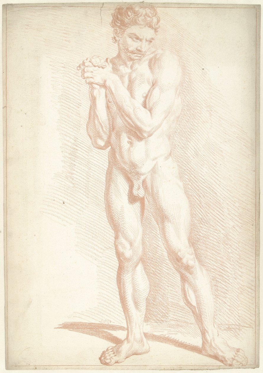 Mannelijk naakt, staand door Louis Fabritius Dubourg