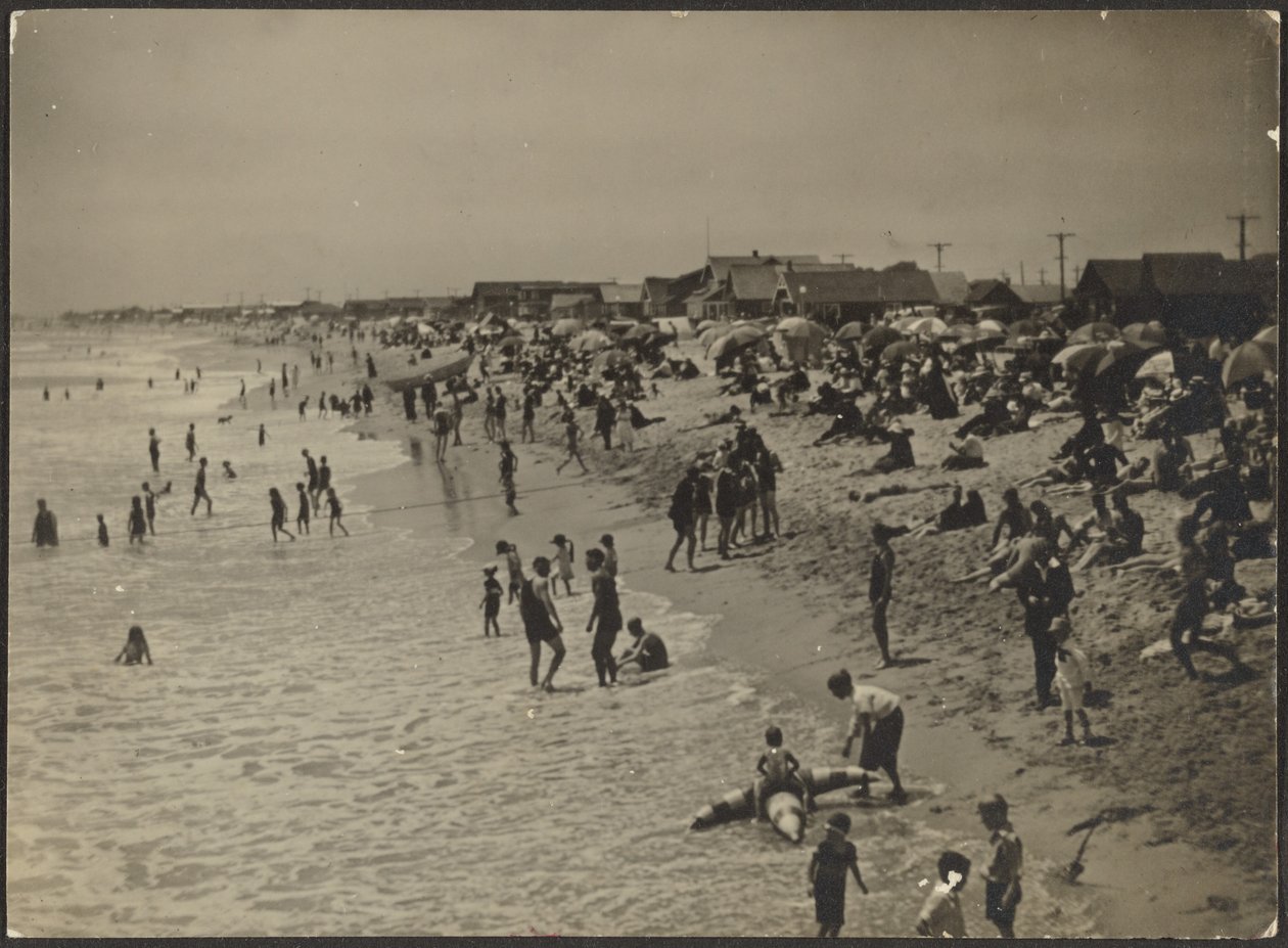 [Strandscène]. door Louis Fleckenstein