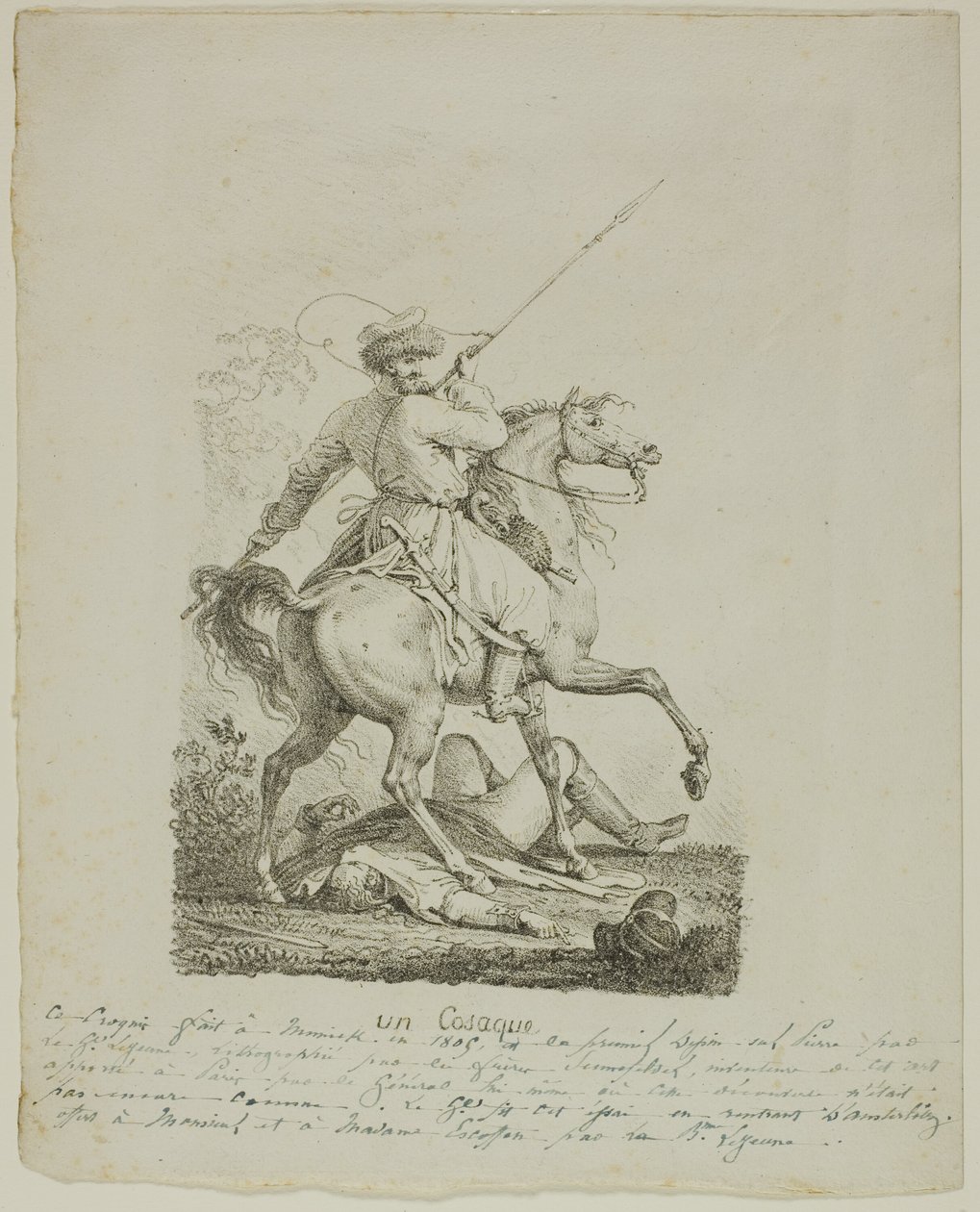Een Kozak door Louis Francois Lejeune