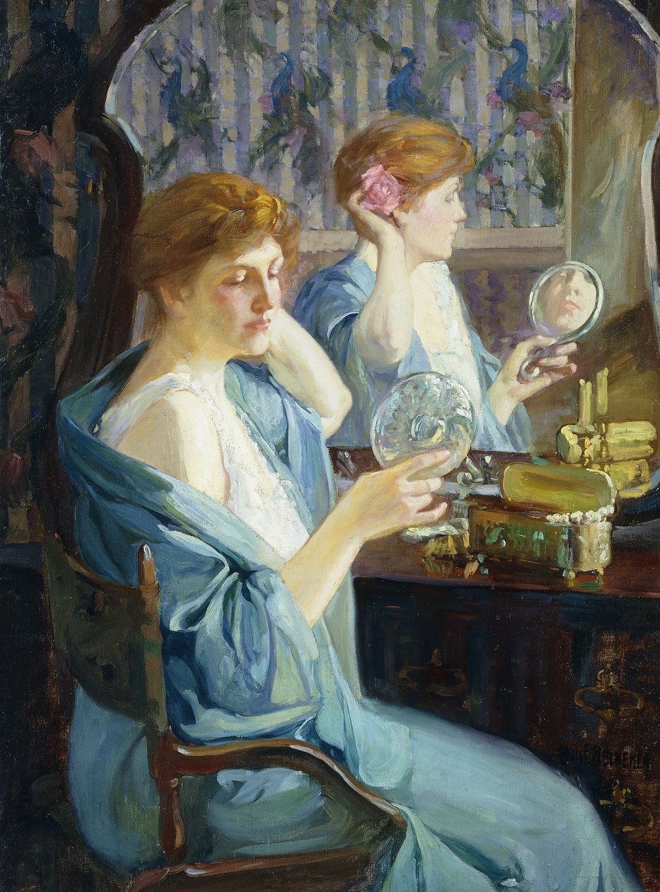 Maude in groen door Louis Frederick Berneker