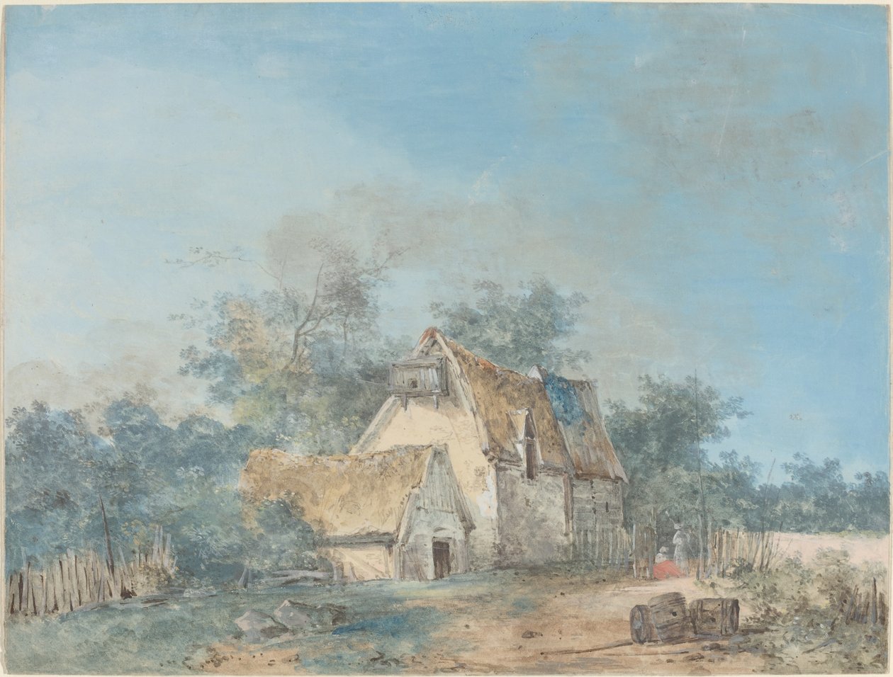 Landschap door Louis Gabriel Moreau the Elder