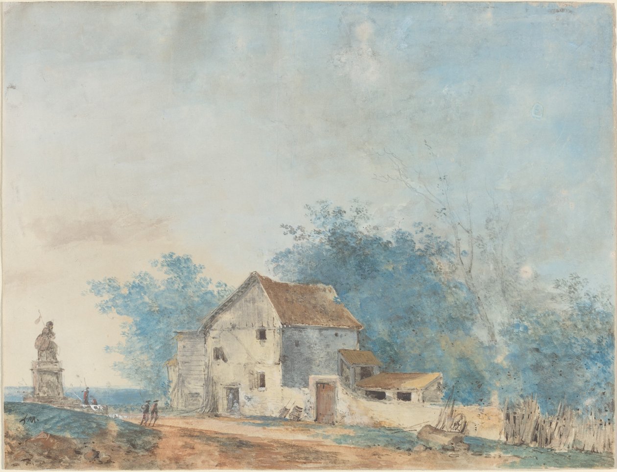 Landschap door Louis Gabriel Moreau the Elder