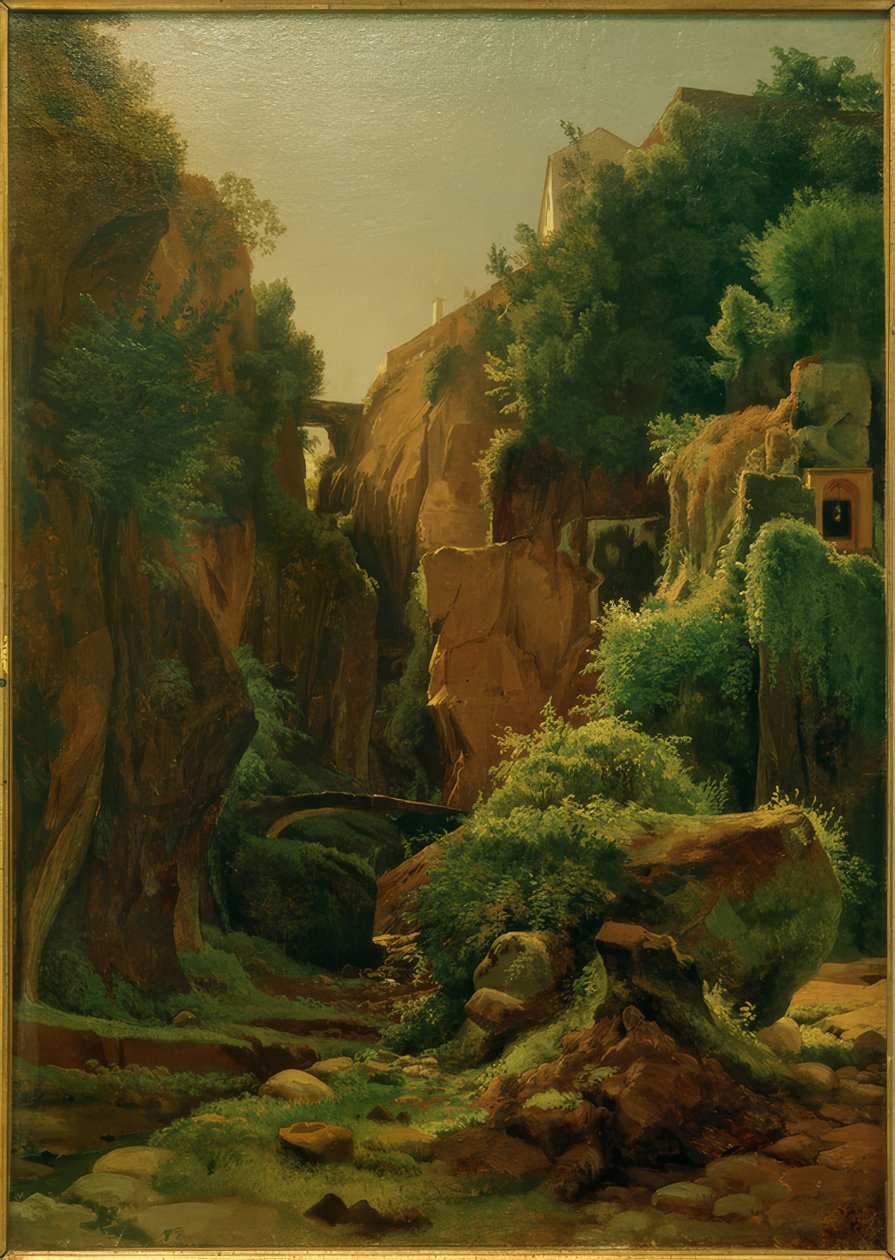 L. Gurlitt, Rotskloof bij Sorrento door Louis Gurlitt