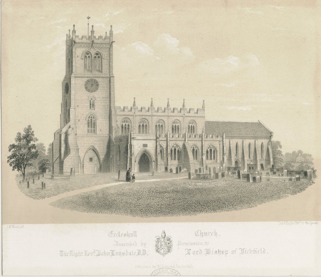 Eccleshall Church door Louis Haghe