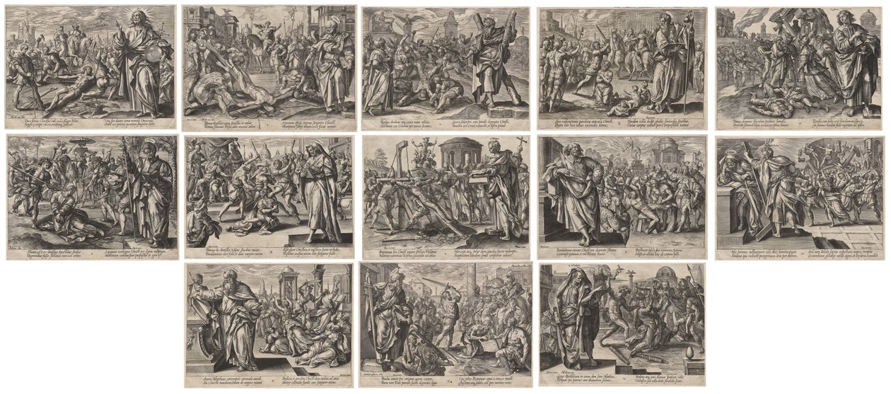Christus, St. Paulus en de Twaalf Apostelen door Louis Hayet