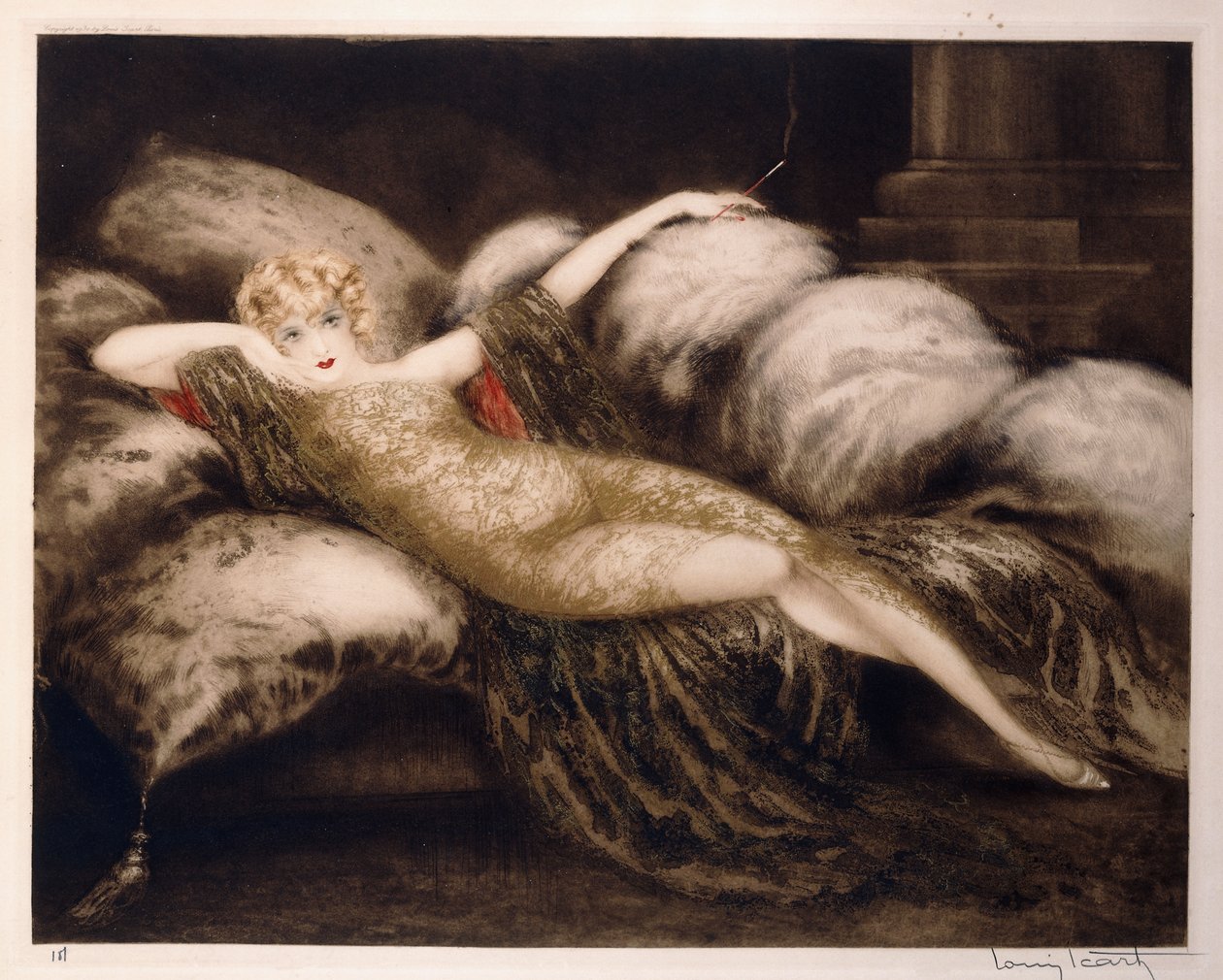 Gouden Sluier door Louis Icart