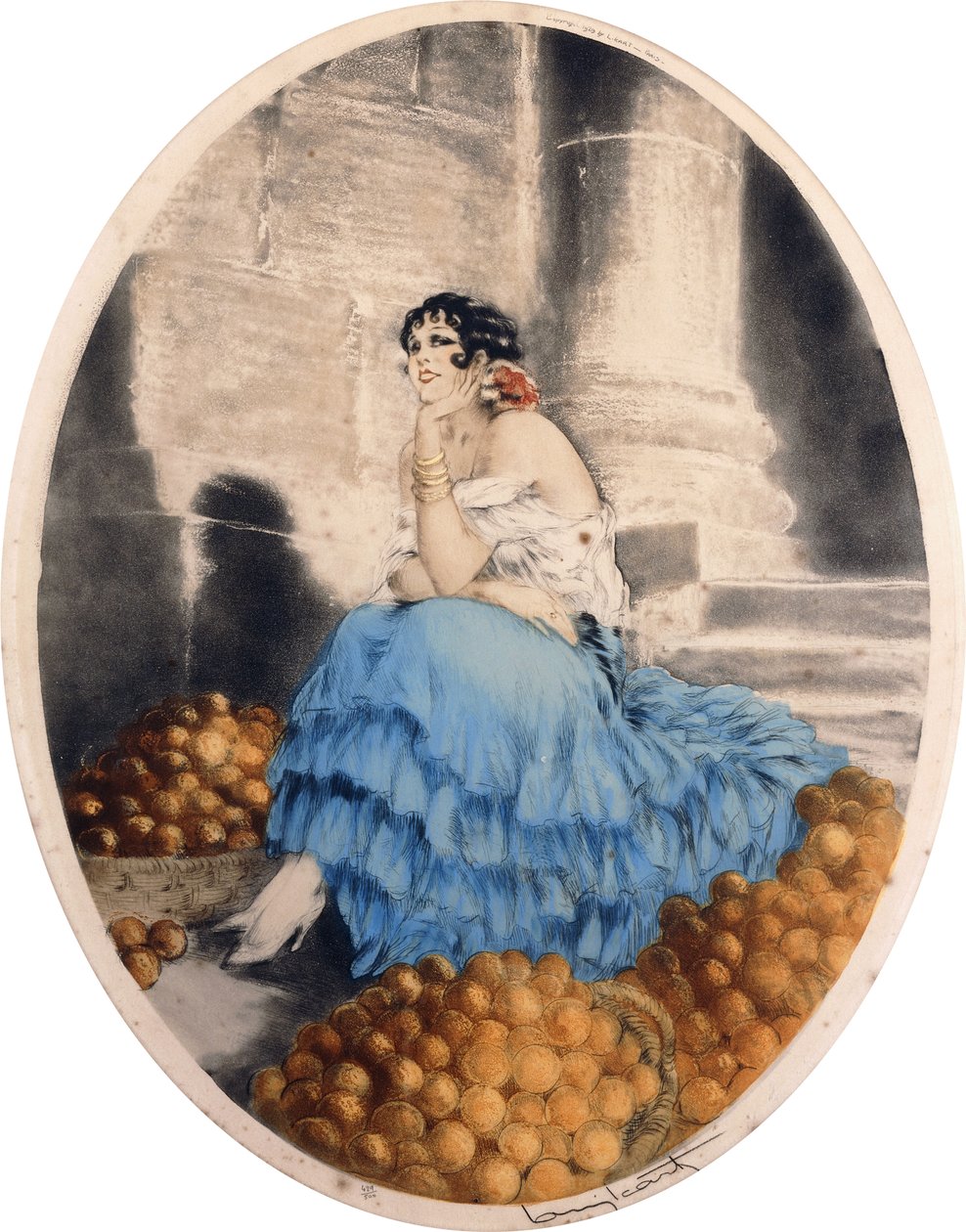 Sinaasappelverkoper door Louis Icart