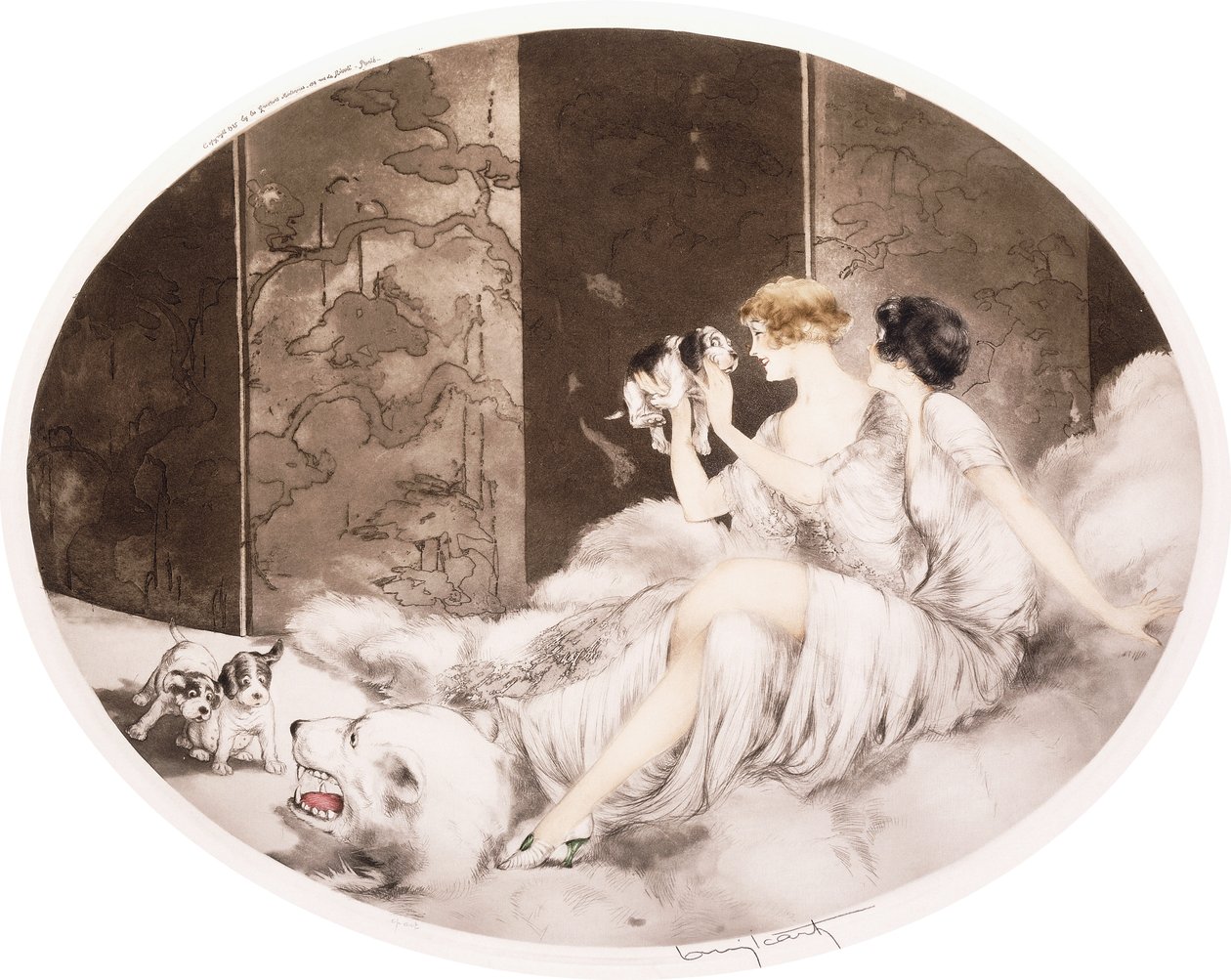 Kleine Honden door Louis Icart