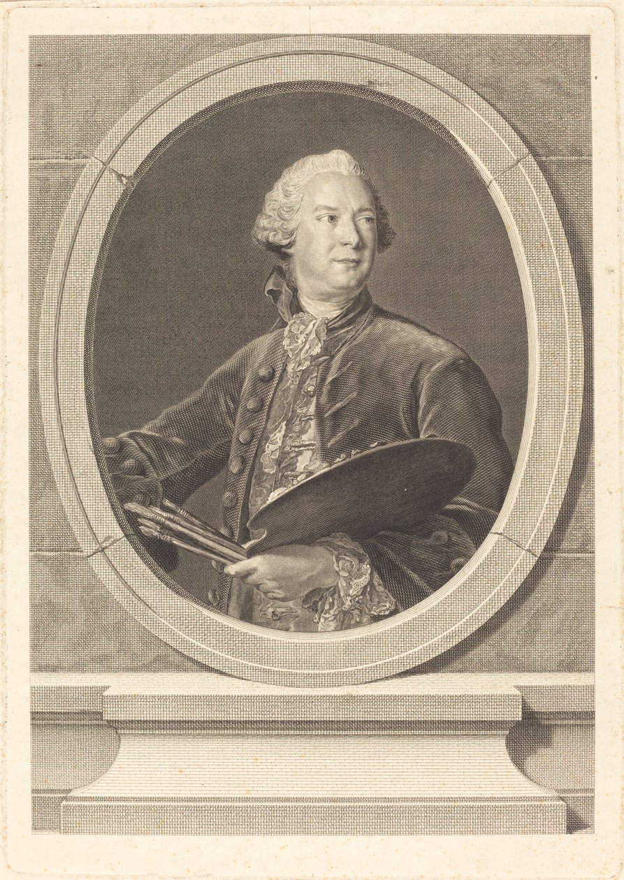 Louis Tocque door Louis Jacques Cathelin after Jean Marc Nattier