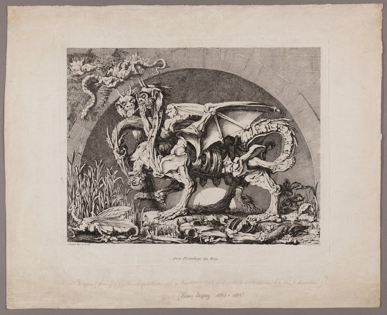 De Chimera door Louis Jean Desprez